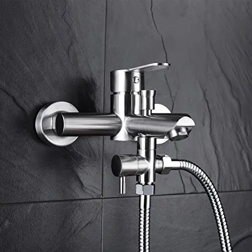 G 1/2 3/4 3/8 Bathroom Chrome Polish Zinc Handle Brass Body Hand Shower Head Shut-Off Valve Faucet Shower Arm 3 way Diverter