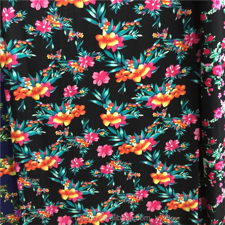 Мягкая на ощупь 100% вискоза, гладкая тканая Реактивная ткань с принтом для платья для девочек