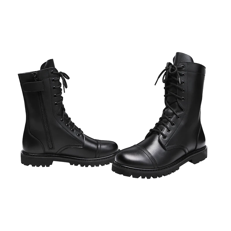 XINXING Goodyear Black Leather OEM Wholesale Waterproof Anti-Slip Military Tactical Black Army Boots