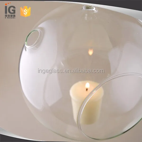 Glass Hanging Round Ball Air Plant Terrarium/Hanging Votive Candle Holder