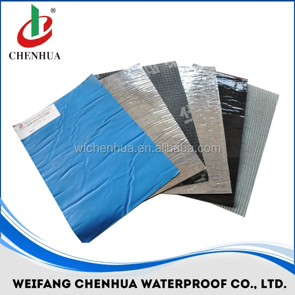 Self adhesive bitumen roofing felt for waterproofing sealing
