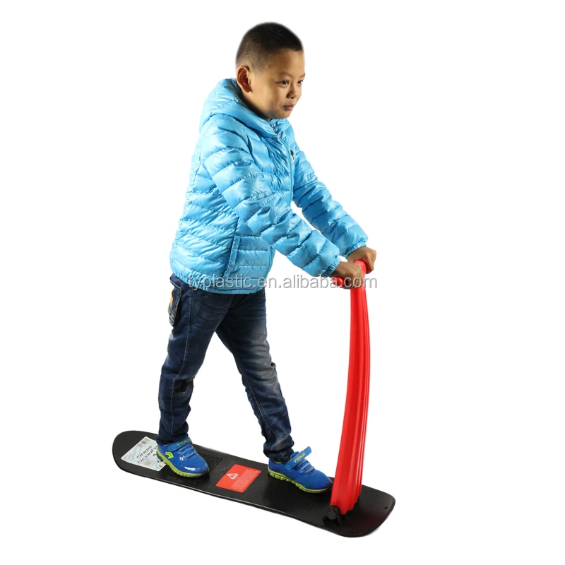 Kids Snow Scooter Ski Scooter Fold-up Snowboard Sledge Folding Sliding Ski Snowboard with Grip Handle Snow Sled