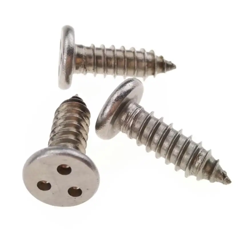 Custom Stainless Steel Security Screws Self Tapping 3 Points for Sheet