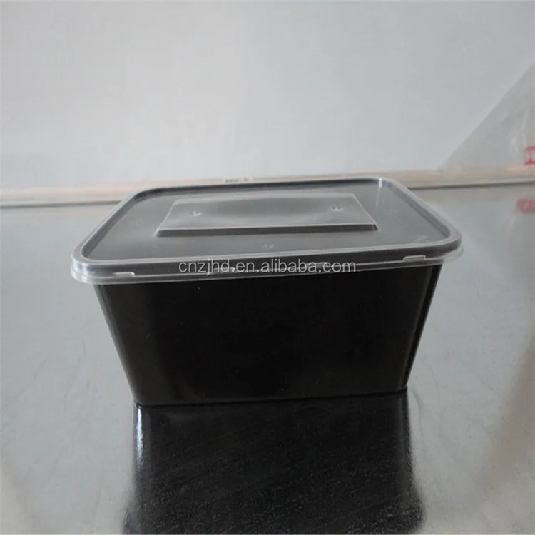 750ml disposable plastic rectangular take away fast food container packaging box