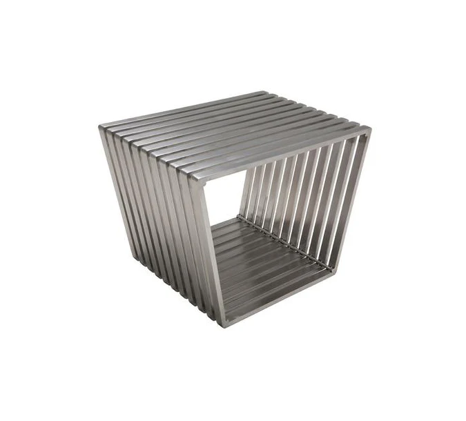 
Long bench in stainless steel frame 