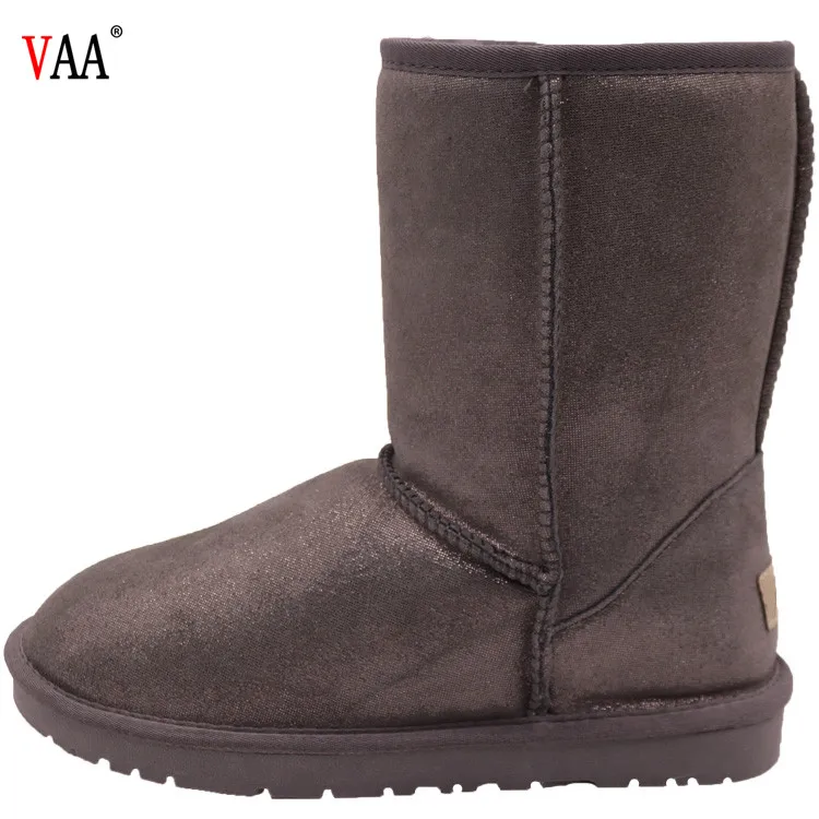 CF-196 Бесплатная образцы зима завод длиной до щиколотки из натуральной кожи и подкладка из овчины женская зимняя обувь
