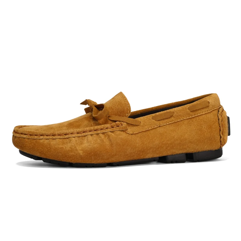 Comfortable slip-on genuine cow suede loafer shoes for men driving shoes men casual moccasin