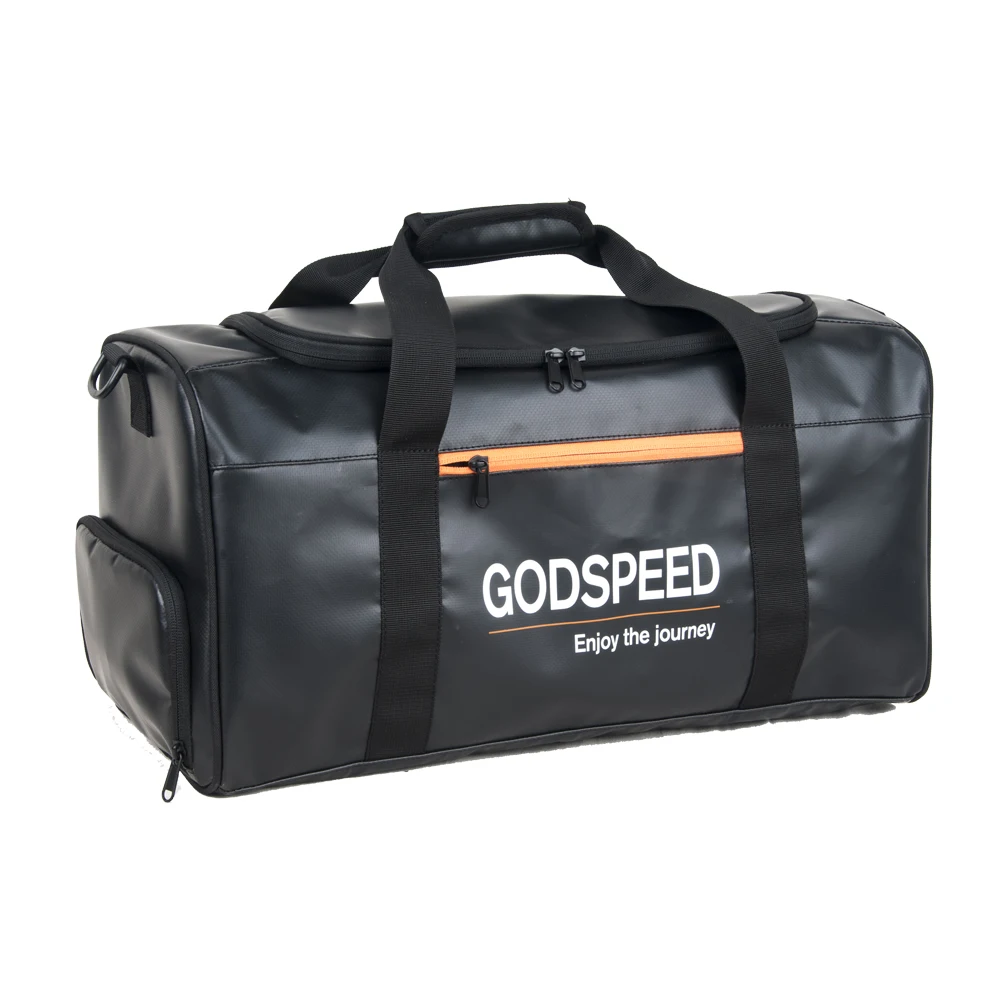 New design waterproof travel sport carry on smell proof duffle bag with shoes pocket