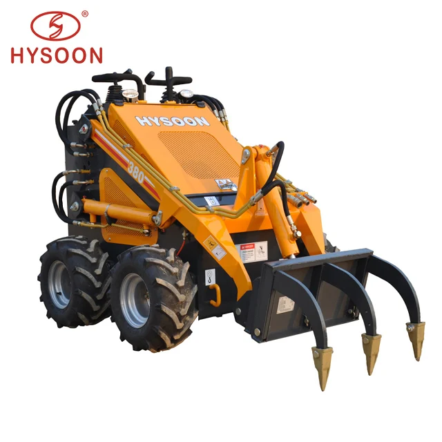 Hysoon hydraulic pump mini skid steer loader machine for sale image
