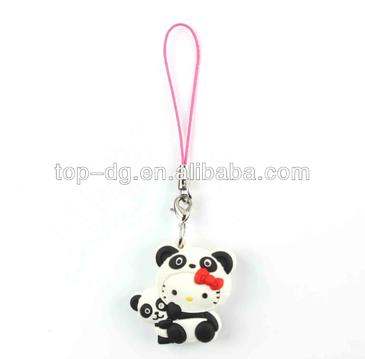 Fashion Soft PVC Cell Phone Charm for Hello Kitty