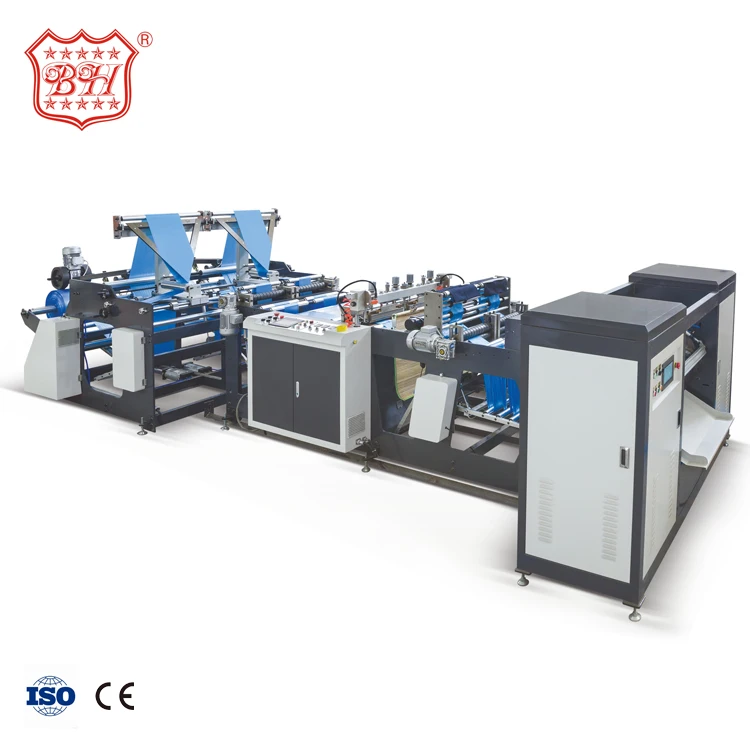 fully automatic computer controlled pe garbage bag on roll double lines linkage rubbish bag making machine coreless star bottom