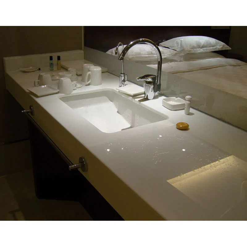Modern Style Artificial Stone Countertop Bathroom Nano Crystallized Vanity Top
