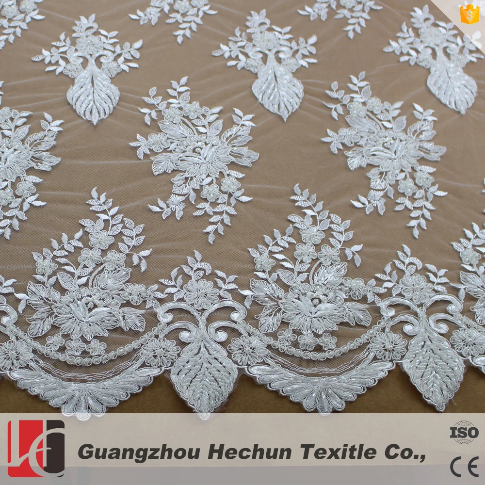 HC-0600 Hechun распродажа, черная вышитая Проводная кружевная ткань