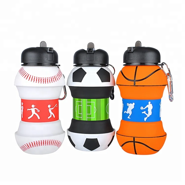 Wholesale BPA Free Silicone Collapsible Sports Water Bottle