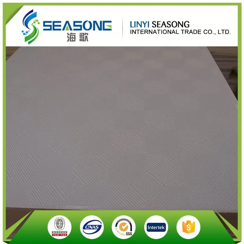 Classic Design Ce Approved Suspended Price Vinyl Covered Gypsum Ceiling Tiles