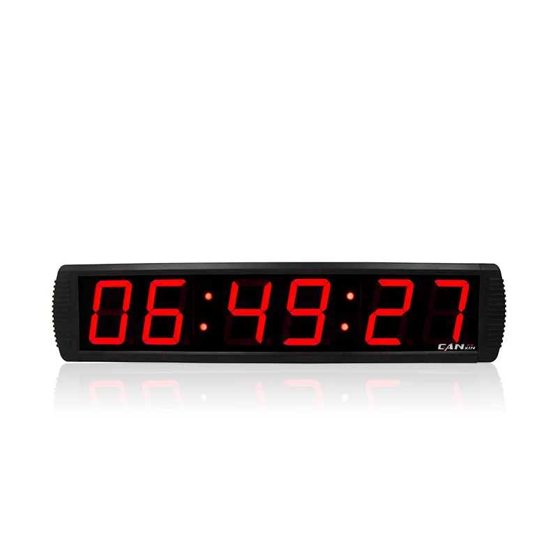 Ganxin 4 Inch Red Color Digital Garage Interval Timer Switch Digital LED Wall Clock with Remote Control