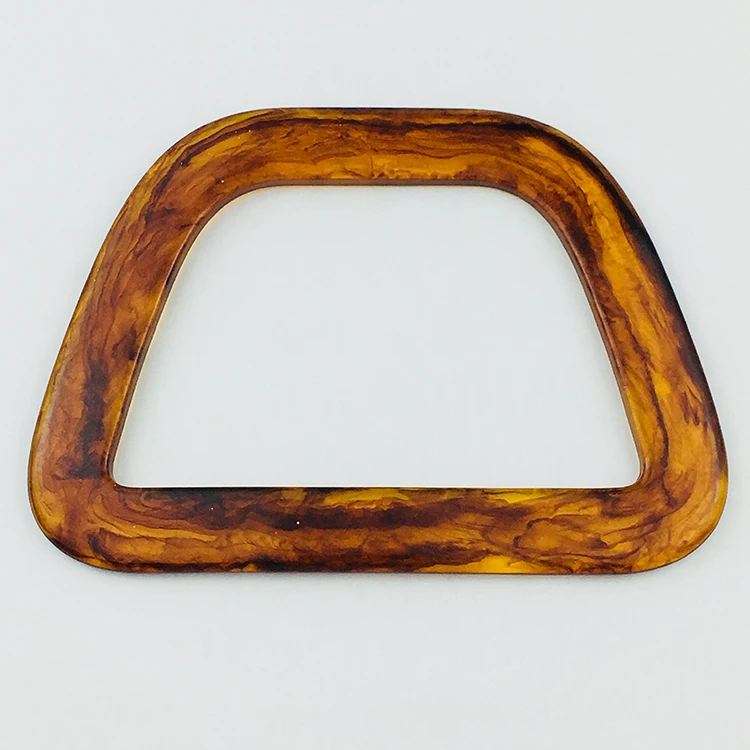 Wholesale 16.5cm Tortie Evening Handbag Resin Trapezoid Bag Handle