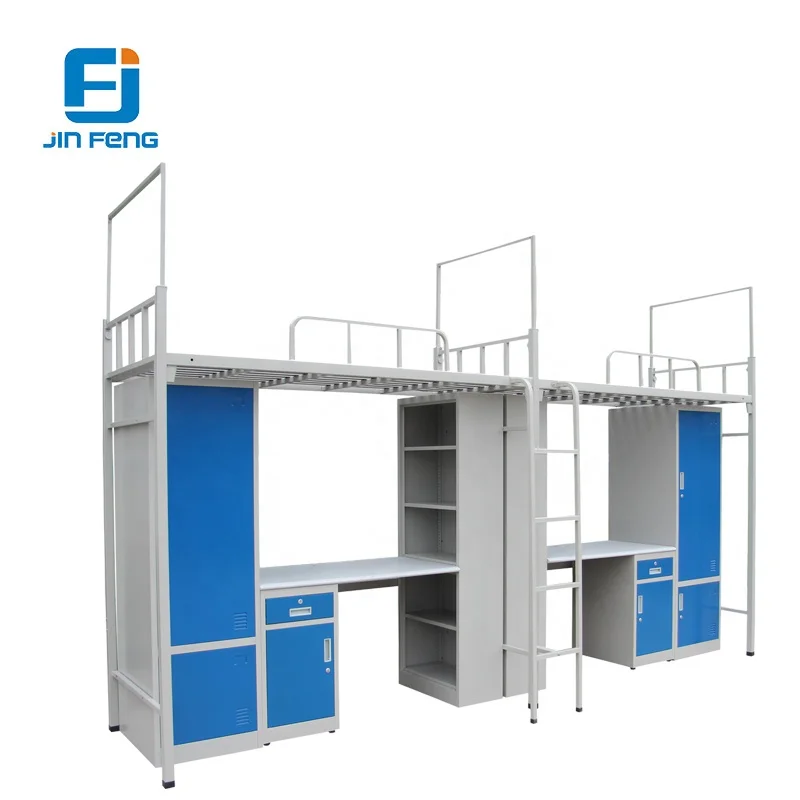 Knock Down Bunk Bed Dormitory Steel Bed for Two Person