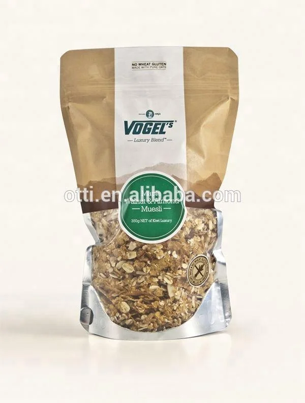 
2018 China supplier customize flat bottom pouch popcorn paper bag with zipper 