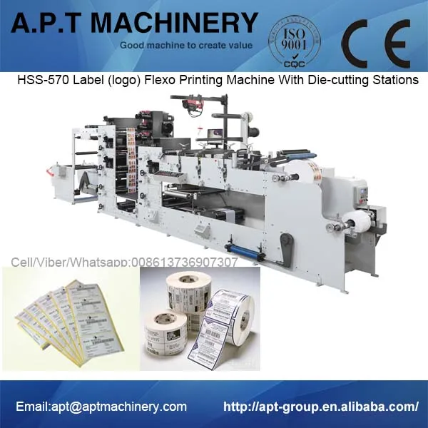 
HSS-570 Label (logo) Flexo Printing Machine With Three Die-cutting Stations 