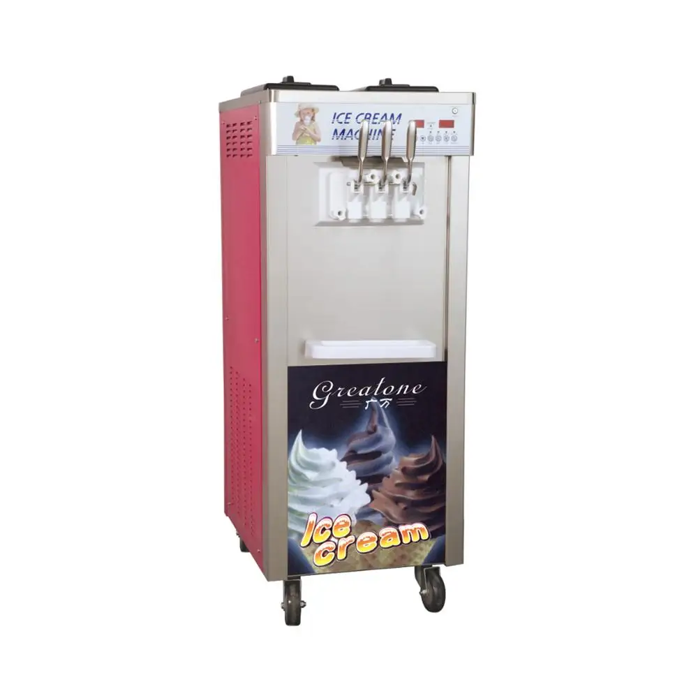 Stainless Steel Mobile Soft Ice Cream Machine good price ice cream machine for Egypt market BQL-F12N