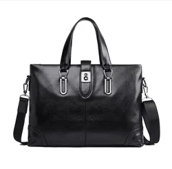 Лидер продаж, профессиональный портативный мужской портфель для ноутбука, мужской офисный портфель из искусственной кожи