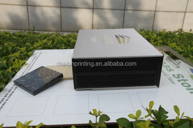 Floor quartz stone display sample book manufacturer