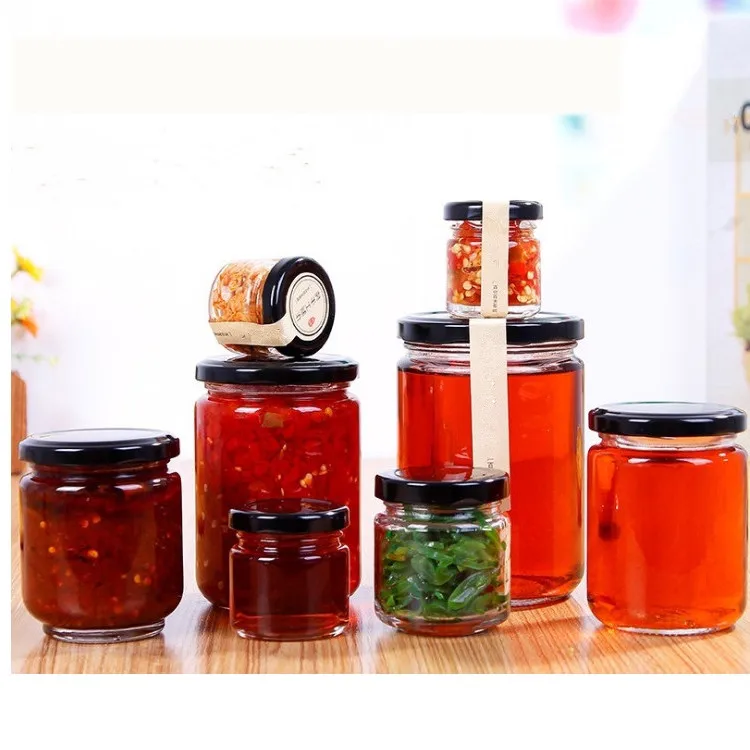 clear round glass mason jam pickle jars