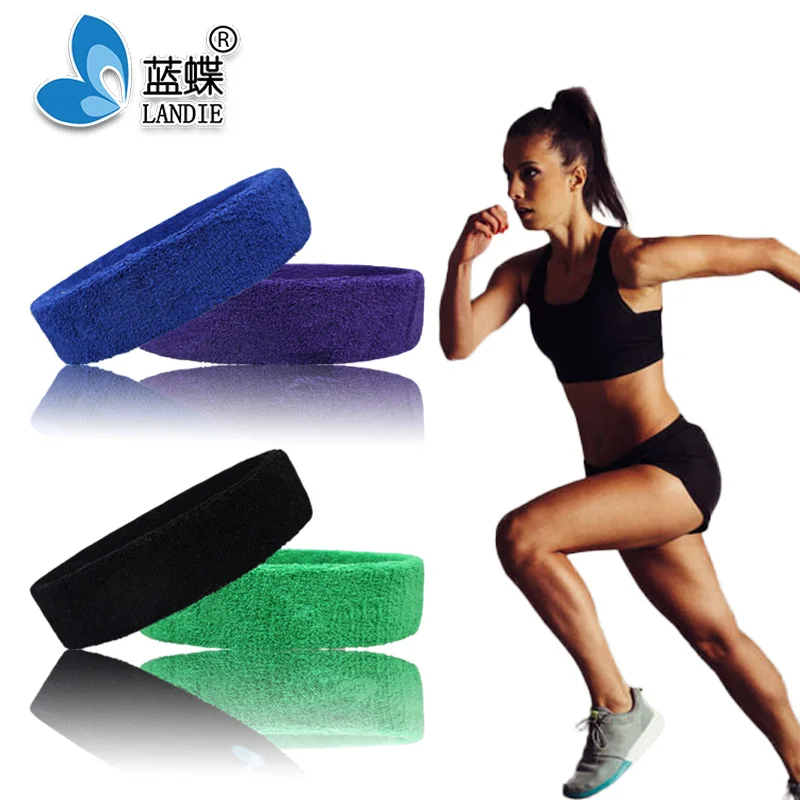 hot sale Cotton Knitted Terry Custom Sport Headband