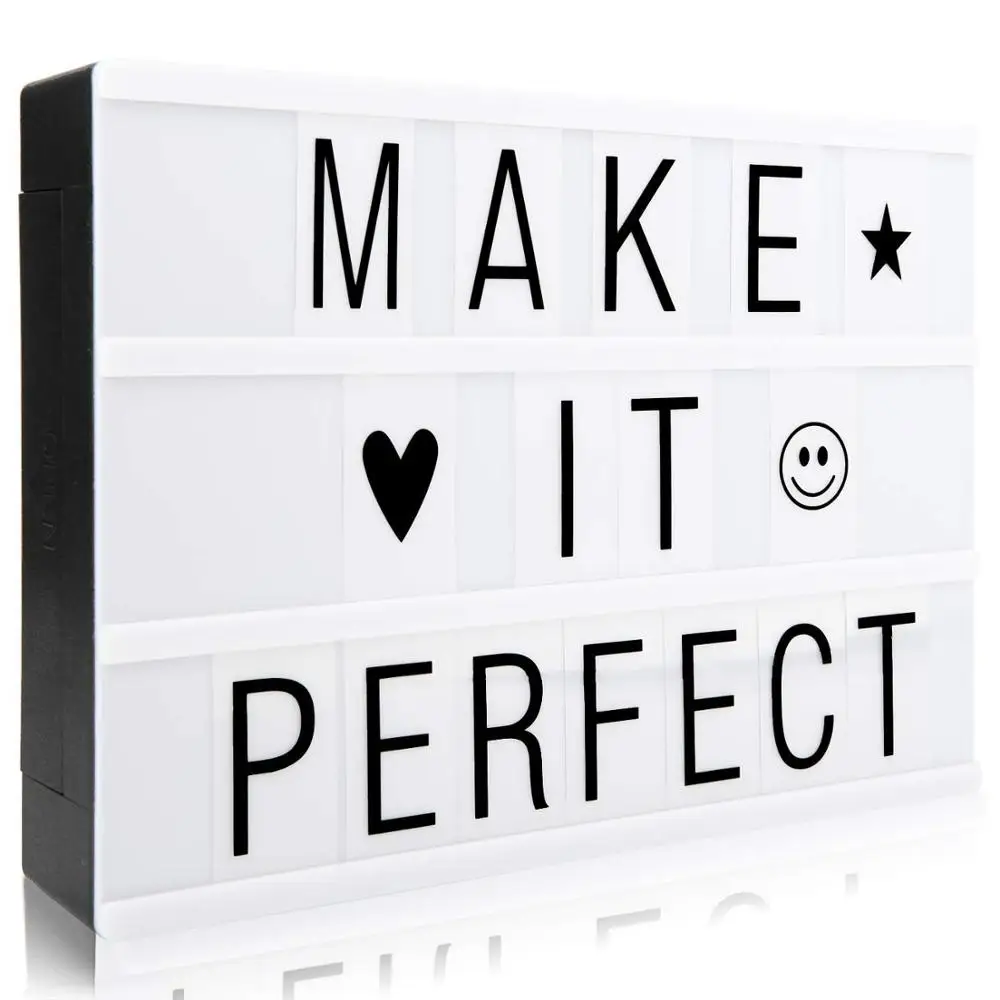 Световой короб для кинотеатра, супер идеальный светодиодный светильник «сделай сам» для кинематографии с декоративными буквами 90, цифрами, символами для фестиваля/дня рождения