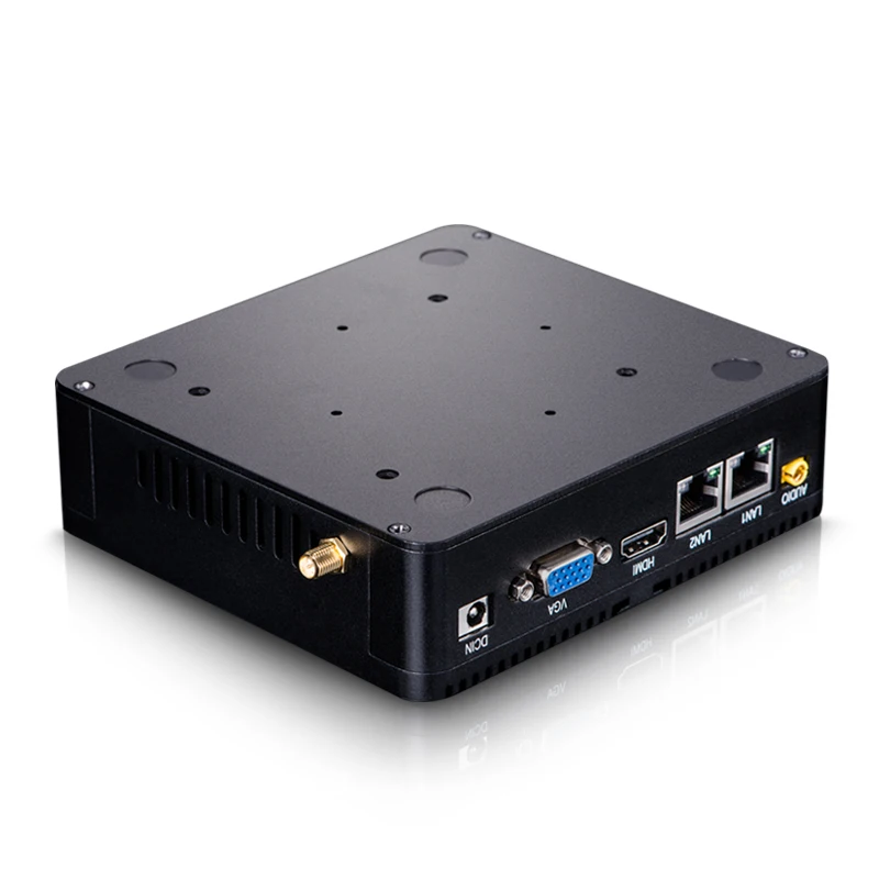 XCY Мини ПК компьютер без вентилятора Intel Celeron J1800 двойной Nic двойной RS232 промышленный ПК