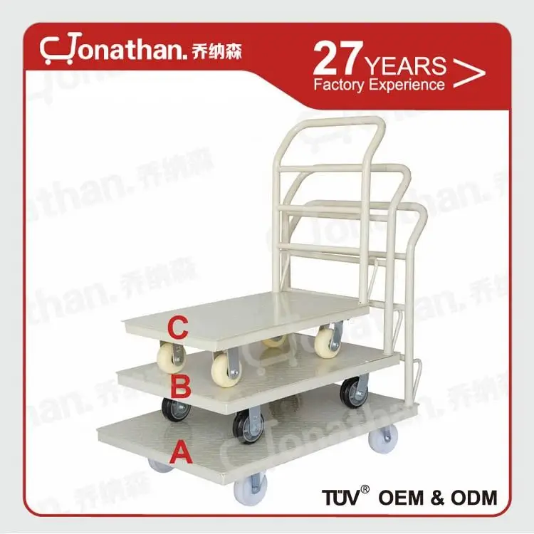 Pallet trolleyB warehouse falat luggage trolley for airport