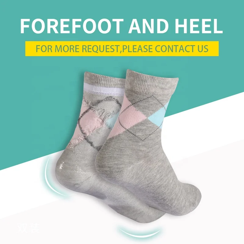 Ladies cotton gel moisture socks for foot care