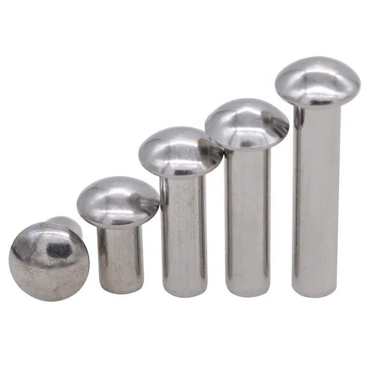 Stainless Steel Round Head Rivets DIN124 Round Head Solid Steel Rivet