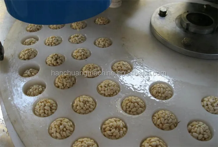 Puffed rice candy cake production line popcorn ball forming machine