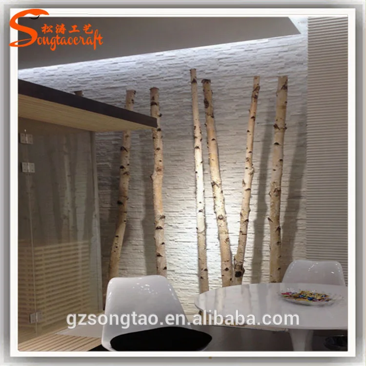 White Trunks No Leaves birch Artificial Birch Tree trunks for sale