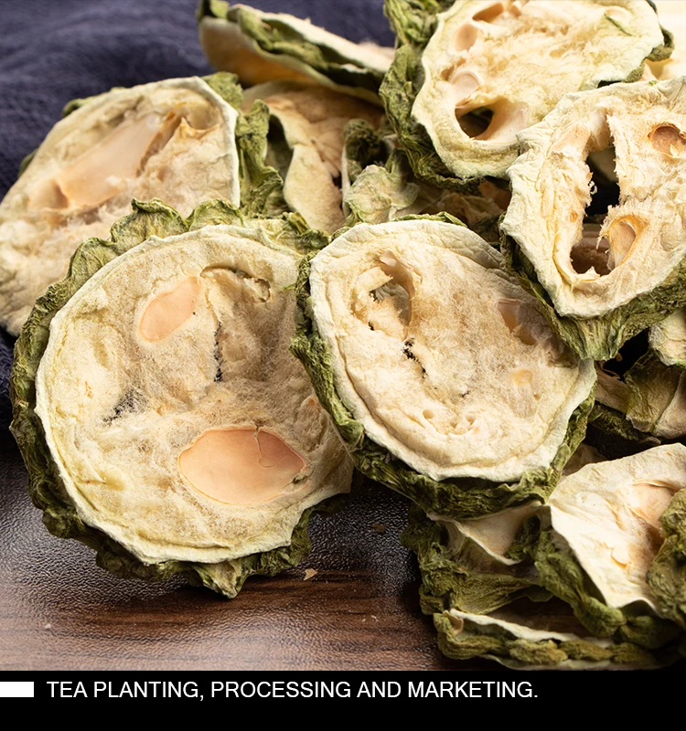 Сушеные кусочки горькой дыни Карелы горькой тыквы