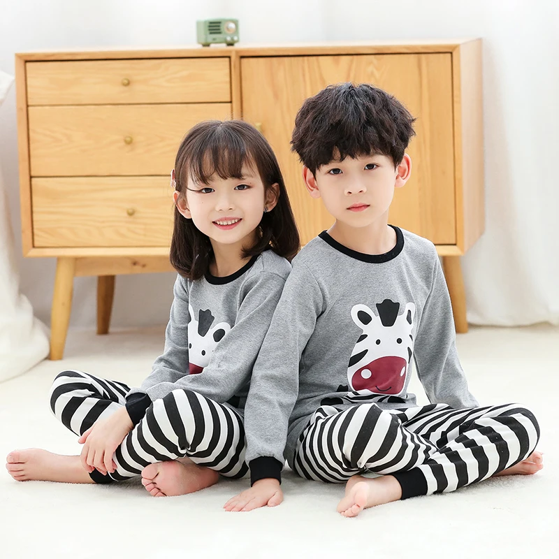 
Pajamas for Boys Kid Clothes Dinosaur PJs Toddler Long Sleeve Sets Sleepwear 1-8 Years 
