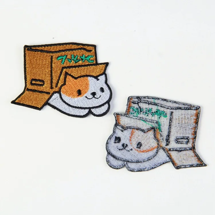 
shake hands cats patch embroidered Japan style patch DIY baby clothing 