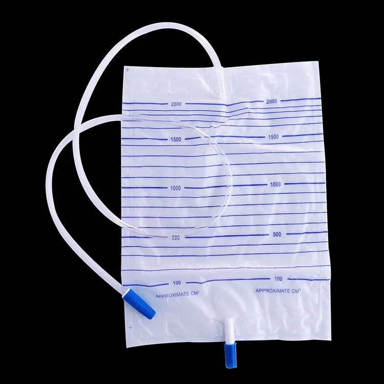 Disposable Medical Sterile Urine Bag with screw valve T valve push-pull valve