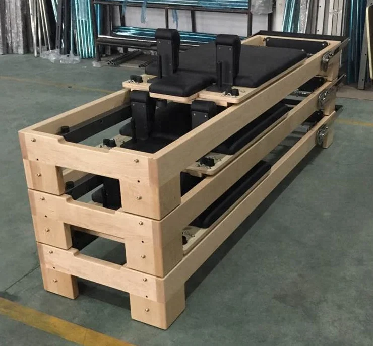 White Wood Korea Reformer Elina Pilates Bed Equipment Used in Pilates Studio Home Reformer Pilates Machine SRP01-3