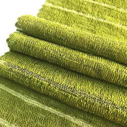 Good price 300d96f stripe hacci thick knit fabric with metallic glitter