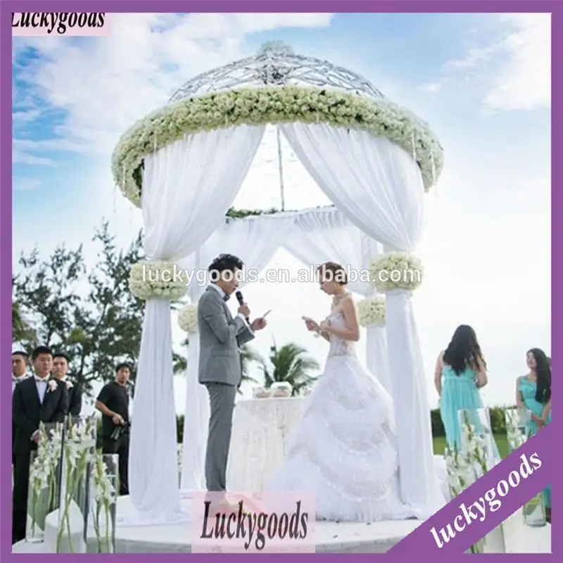 
2016 popular selling white roman wedding gazebo with round dome 