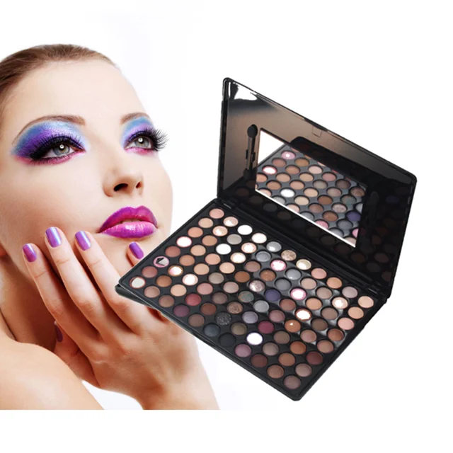 2019 trending hot product 88 colors 3d Eyeshadow makeup matte pearl high with mirror