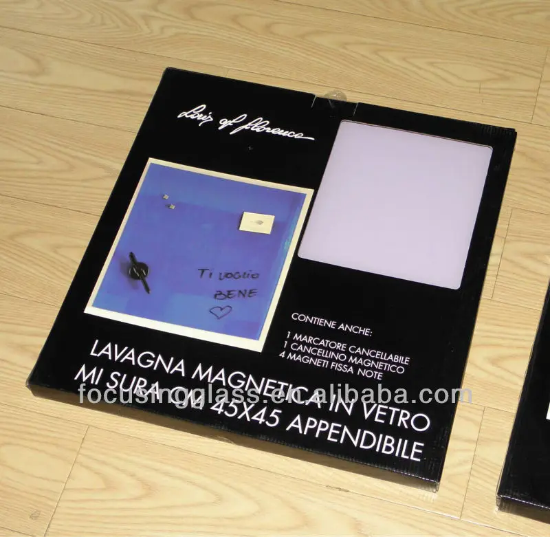 decorative magnetic tempered glass dry erase board