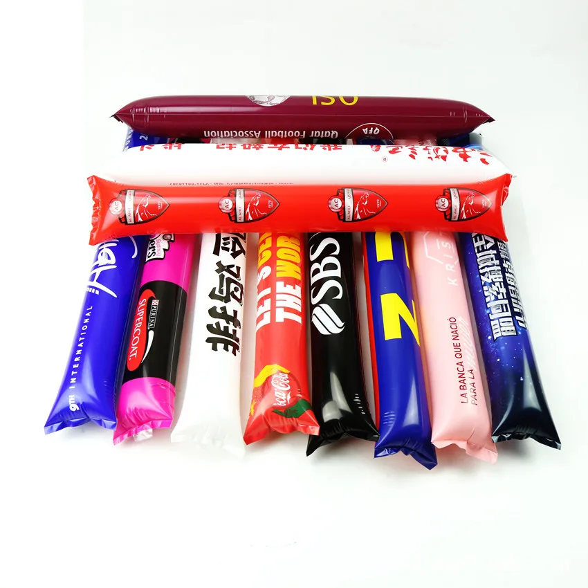 Inflatable balloon stick clapper custom cheering stick