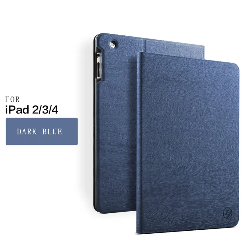 Shockproof tree texture Pu leather magnetic tablet cover for ipad 234cases for ipad 4th generation case