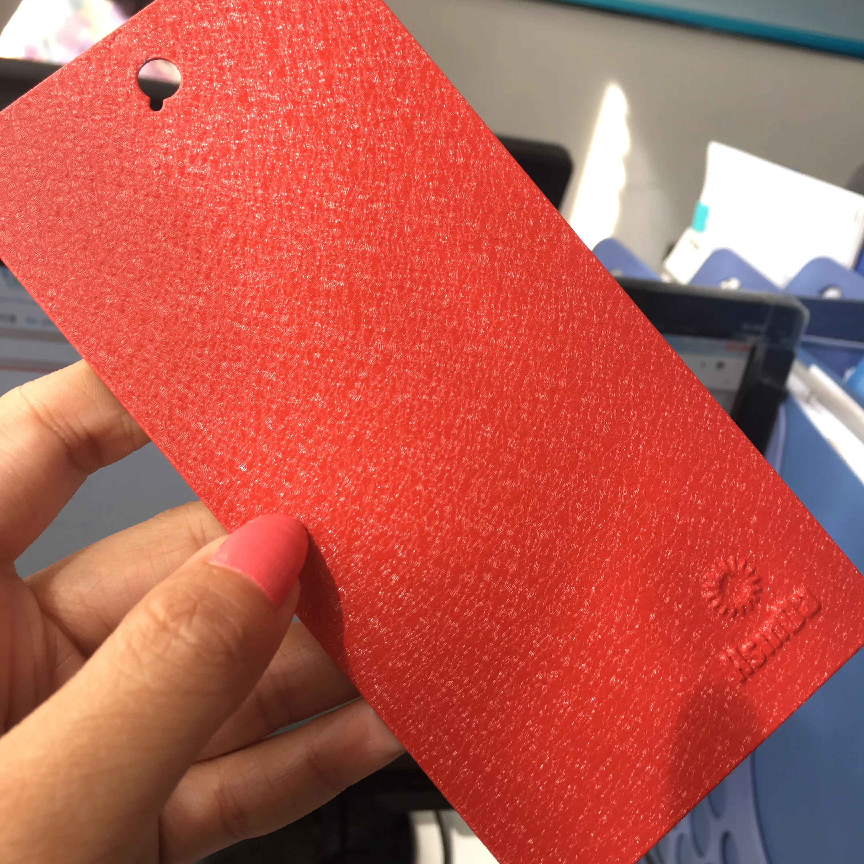 Ral 3020 Traffic Red Water Texture Powder Coating Skin Texture Wrinkle Crack Powder Paint