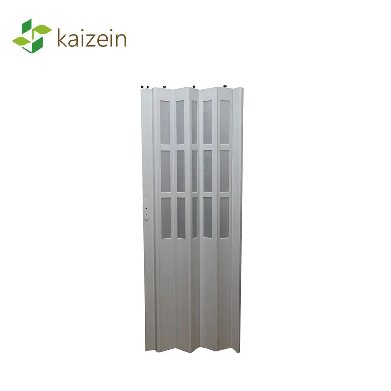 PVC Bathroom folding door cheap price interior plastic sliding door