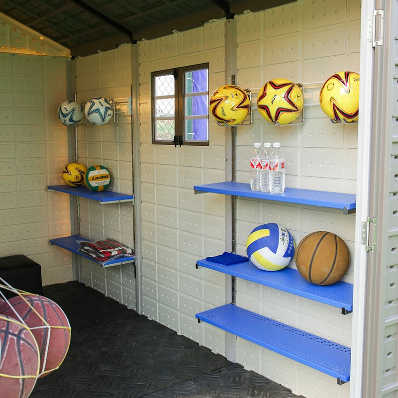 
Triple room middle size outdoor HDPE Plastic shed for garden storage 